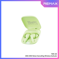 REMAX - TWS-26 ANC+ENC Noise Canceling True Wireless Stereo Music Talking Wireless Earbuds - Green
