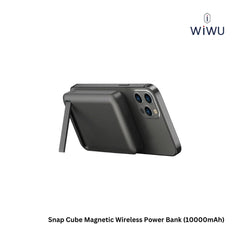 WIWU - Snap Cube 10000mAh PD+QC Magnetic Wireless Power Bank (20W+22.5W) - Black