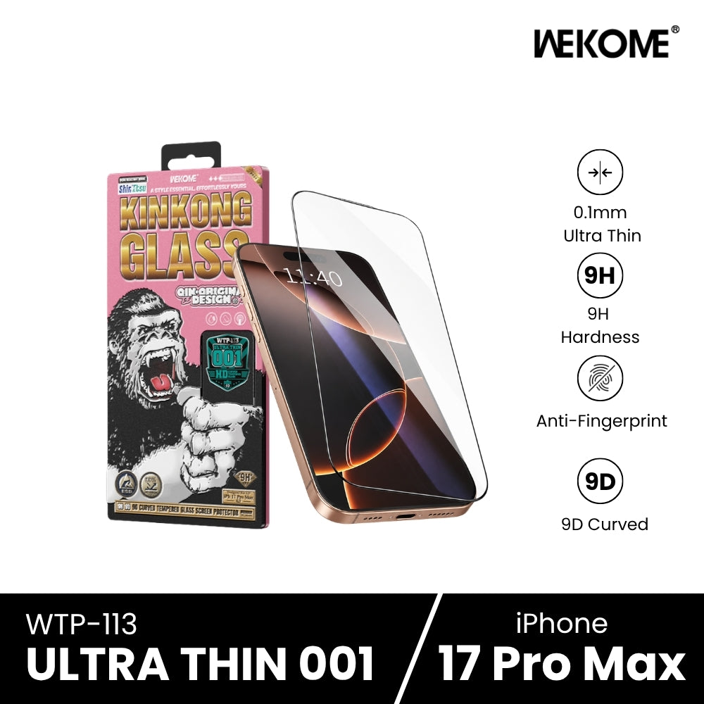 WEKOME - WP-113 Ultra Thin 001 9D Curved Screen Protector (HD) - iPhone 17 Pro