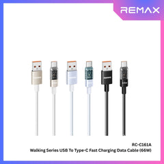 REMAX - RC-C161A A-C Walking Series USB to Type-C Fast Charging Data Cable ( 66W ) - Blue