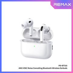 REMAX - PD-BT710 ANC+ENC Noise Cancelling Bluetooth Wireless Earbuds (ANC+ENC) - White