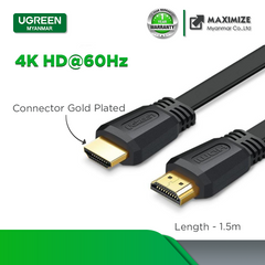 UGREEN ED015 4K 60 Hz HDMI 2.0 Flat Cable for TV HD Monitor Projector - 3M