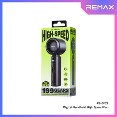 REMAX - RS-SF22 Digital High Speed Handheld Fan - Black