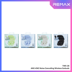 REMAX - TWS-26 ANC+ENC Noise Canceling True Wireless Stereo Music Talking Wireless Earbuds - Green