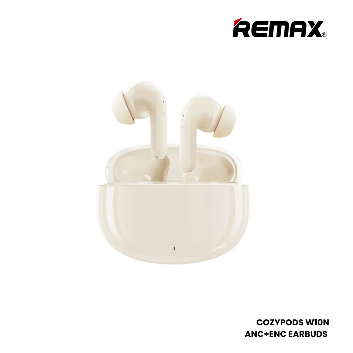 REMAX COZYPODS W10N Crystal Series ANC+ENC Bluetooth Wireless Earbuds - White