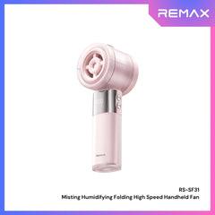 REMAX - RS-SF31 Misting Humidifying Folding High Speed Handheld Fan - Pink