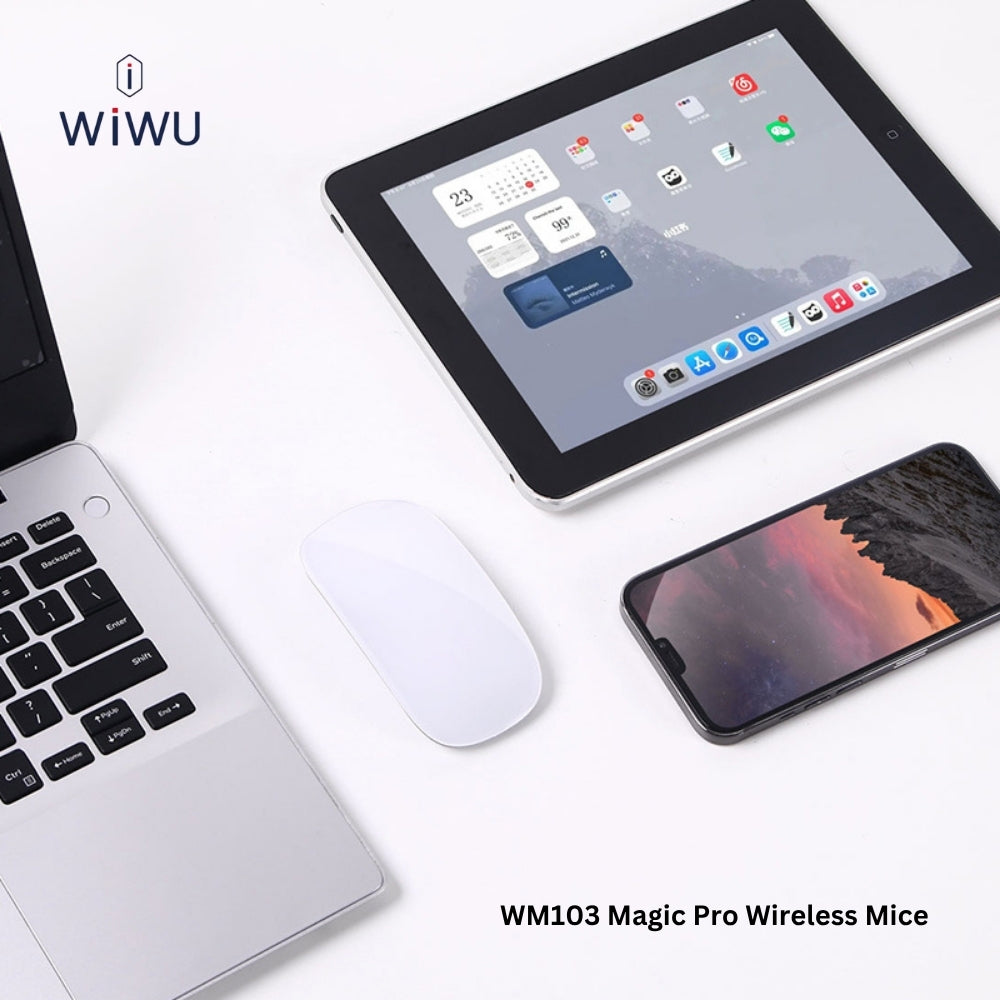 WIWU - WM103 Magic Pro Wireless Mouse (2.4G + Bluetooth) - White