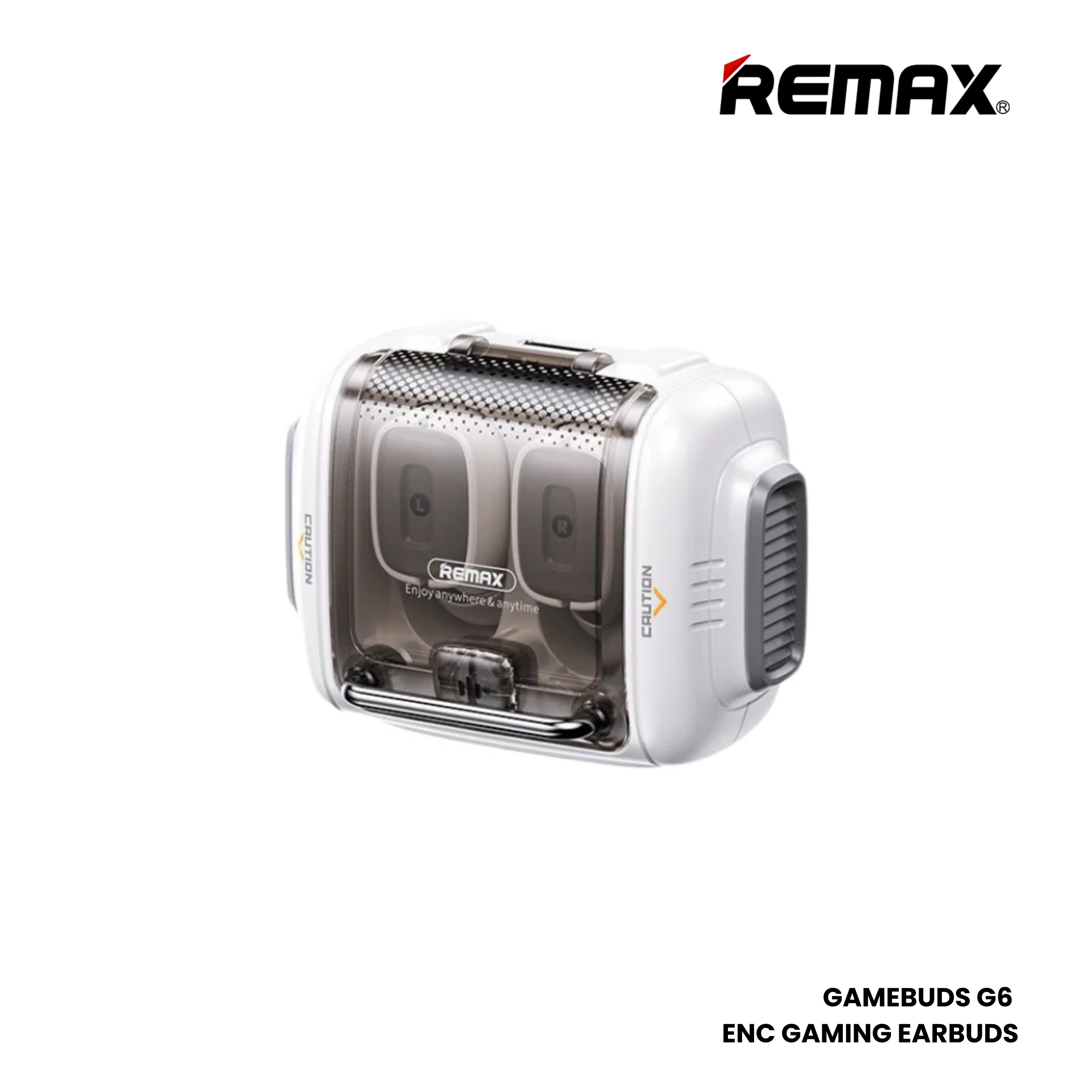 REMAX GAMEBUDS G6 Interstellar Series ENC Gaming Bluetooth Wireless Earbuds - White