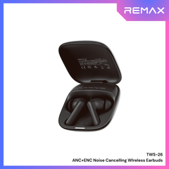 REMAX - TWS-26 ANC+ENC Noise Canceling True Wireless Stereo Music Talking Wireless Earbuds - Black