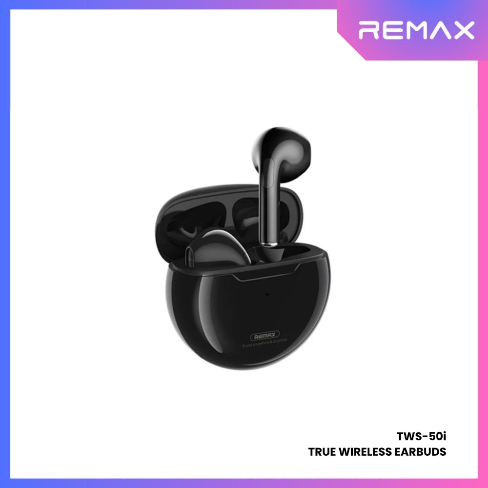 REMAX - TWS-50i Wireless Bluetooth Earbuds - Black
