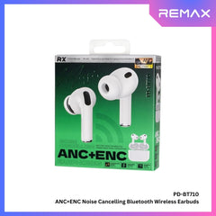 REMAX - PD-BT710 ANC+ENC Noise Cancelling Bluetooth Wireless Earbuds (ANC+ENC) - White