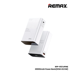 REMAX RPP-653 Upine Series 20000mAh PD+QC Fast Charging Power Bank(PD 65W+QC 22.5W) - Blue