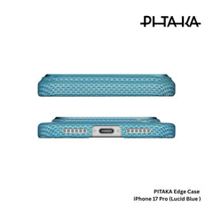 PITAKA - Glint Of Gold Ultra Slim ( Edge ) Case For iPhone 17 Pro - Lucid Blue
