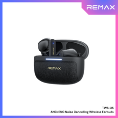 REMAX - TWS-35 ANC+ENC Six-Microphone Hybrid Noise-Canceling Music and Call Wireless Earbuds - Black
