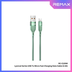 REMAX - RC-C135M Lyoncal Series USB to Micro Fast Charging Data Cable ( 2.4A ) - Green