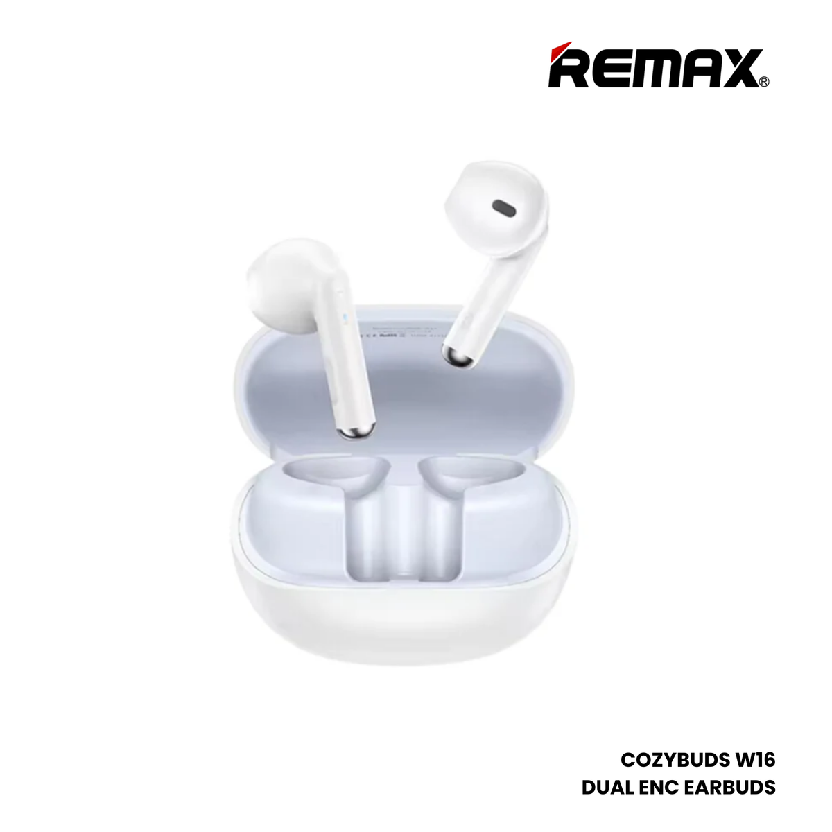 REMAX COZYBUDS W16 Lanmoon Series ENC Bluetooth Wireless Earbuds - White