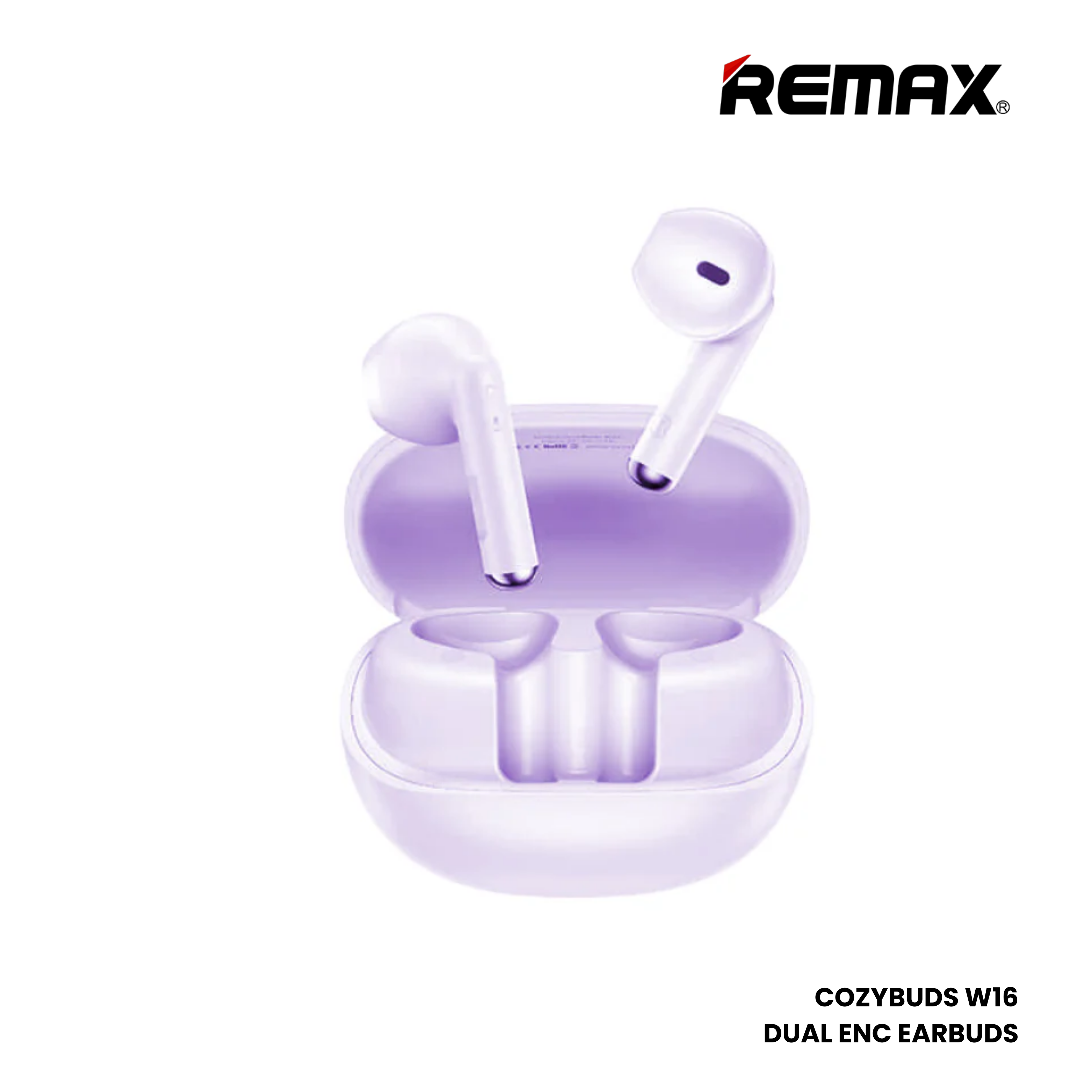 REMAX COZYBUDS W16 Lanmoon Series ENC Bluetooth Wireless Earbuds - Purple