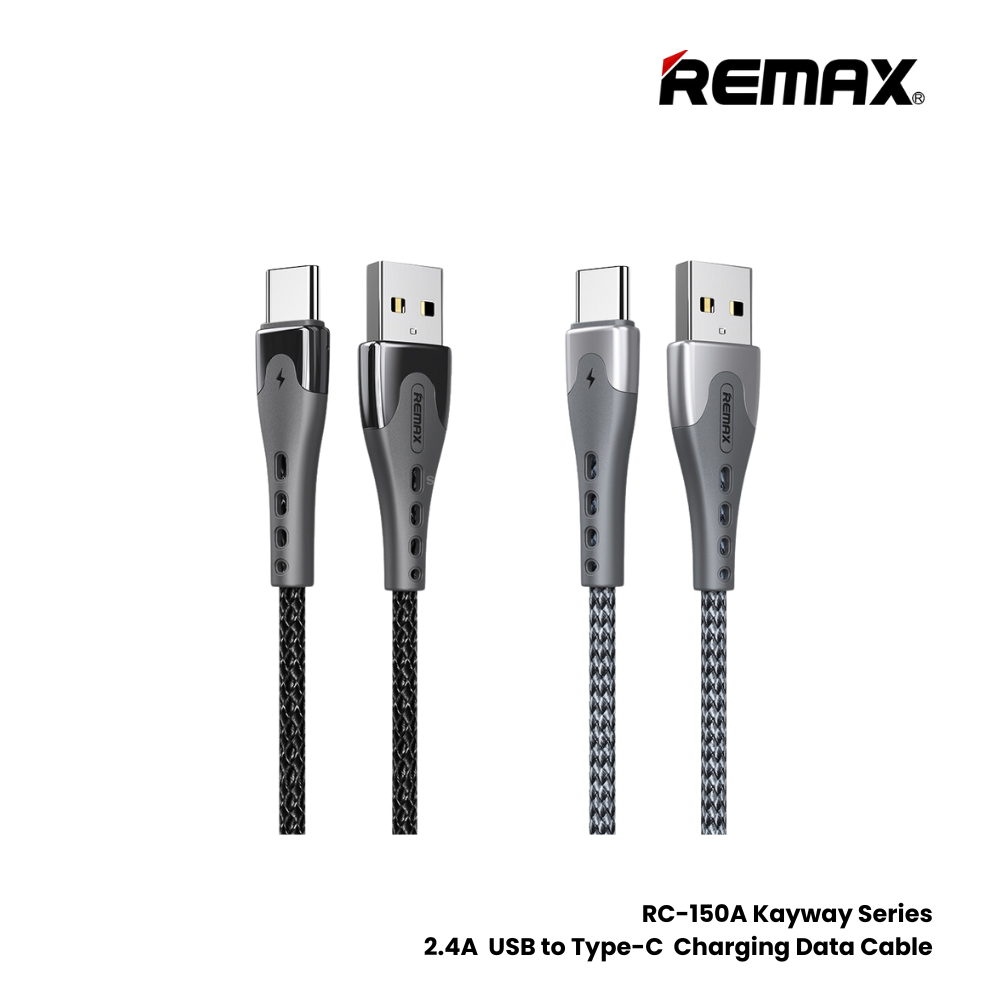 REMAX RC-152M Colorful Series 2.4A USB to Micro Charging Data Cable - Black