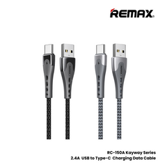 REMAX RC-152M Colorful Series 2.4A USB to Micro Charging Data Cable - Black