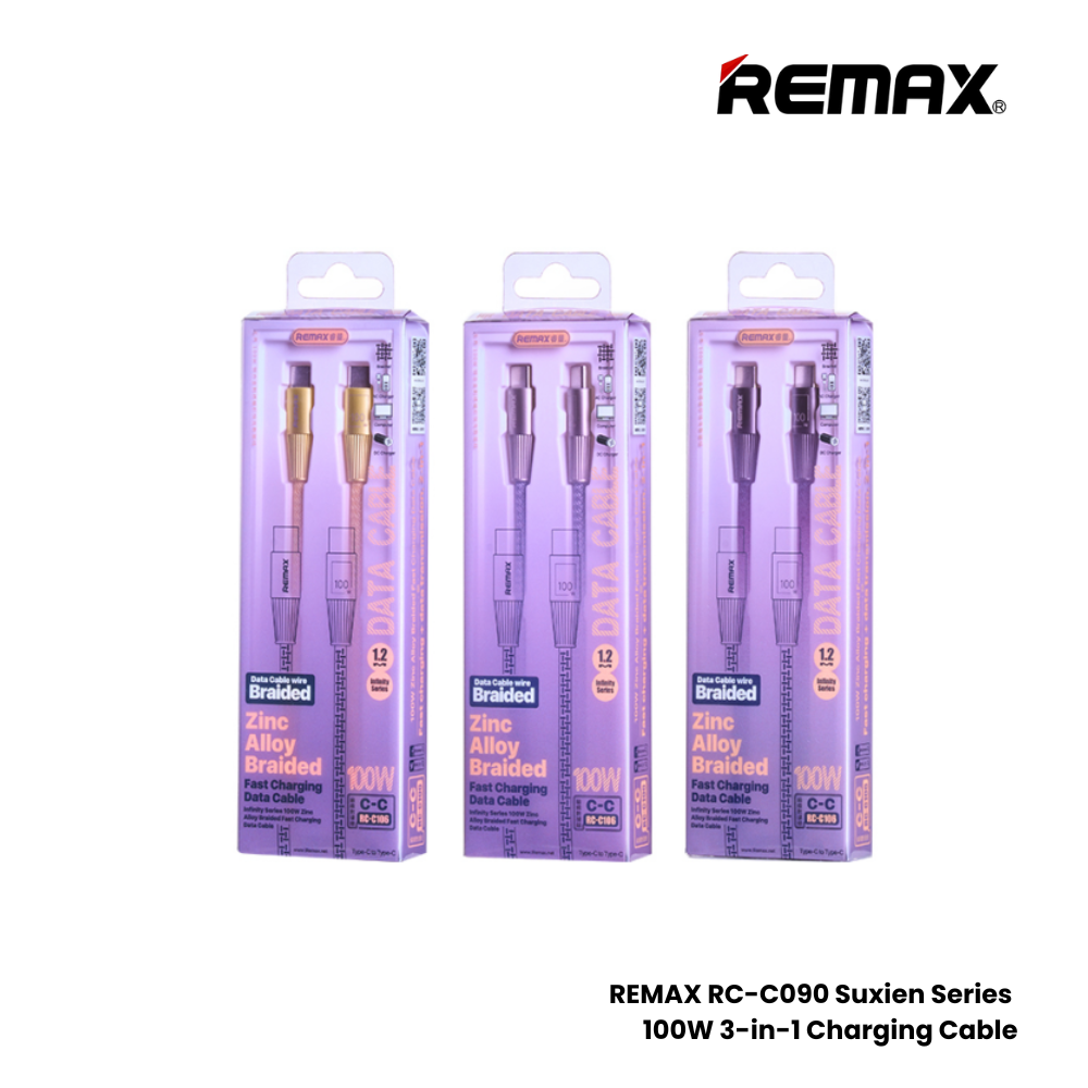 100W ( C to C )-REMAX RC-C106 C-C Infinity Series 100W Type-C to Type-C Fast Charging Data Cable - Gold