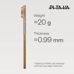 PITAKA - Glint Of Gold Ultra Slim ( Edge ) Case For iPhone Air - Golden Glint
