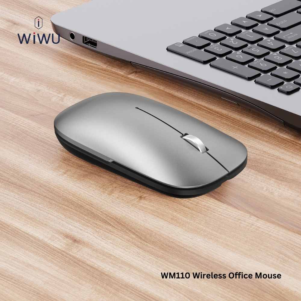 WIWU - WM110 Wireless Office Mouse (2.4G + Dual Bluetooth) - Tarnish