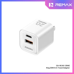 REMAX - CA-18 King 20W A+C Travel Adapter - White