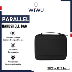 WIWU - Parallel Hardshell Bag (12.9") - Black