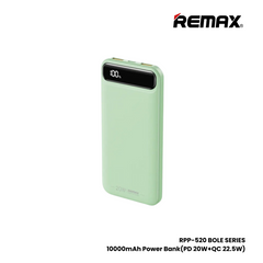 REMAX RPP-520 Bole Series 10000mAh PD+QC Fast Charging Power Bank(PD 20W+QC 22.5W) - Green