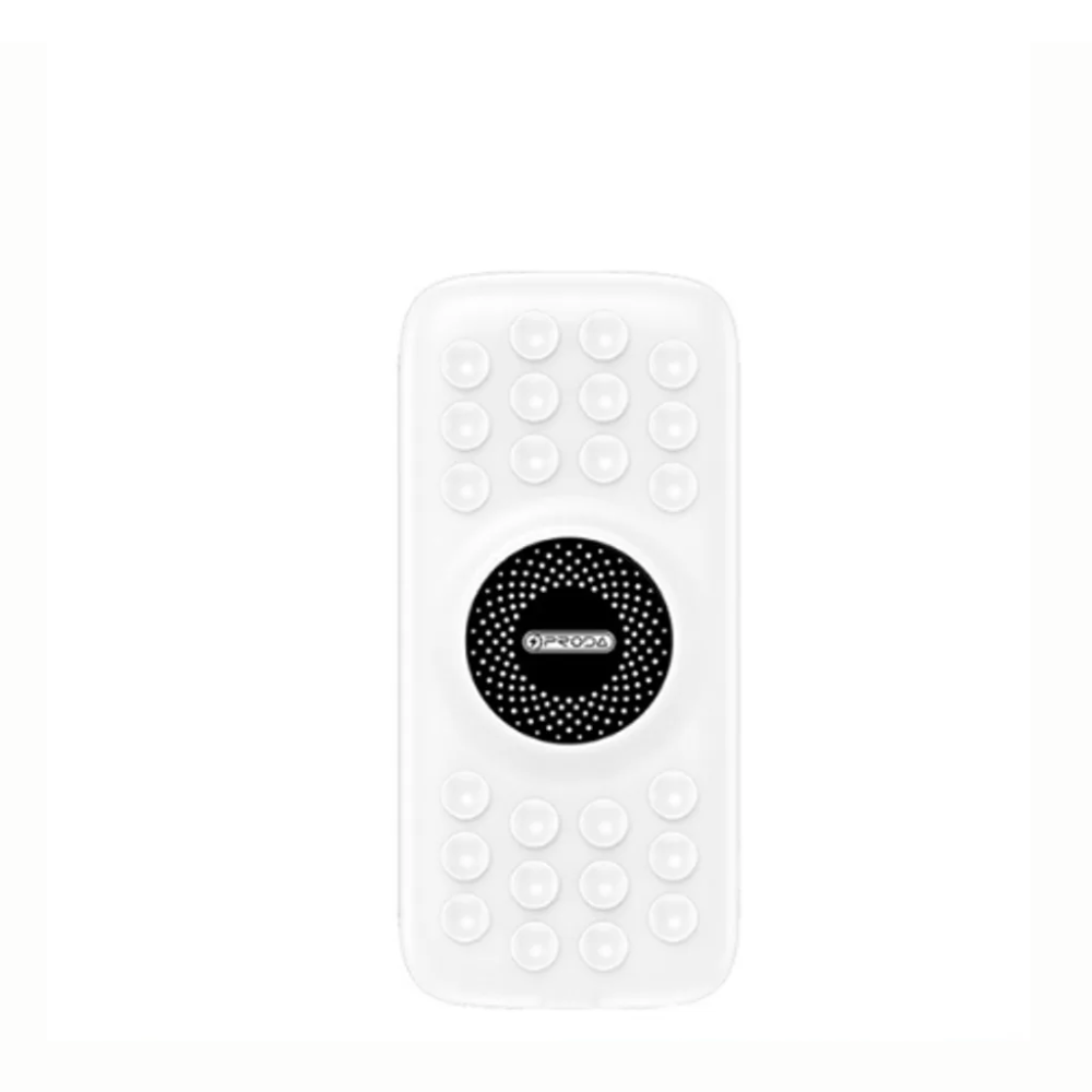 PRODA PD-P76 10000mAh AANCHORET PRO SERIES SUCTION CUP WIRELESS CHARGING POWER BANK (PD-20W/QC-18W)(INPUT-MICRO / TYPE-C)(OUTPUT- TYPE-C / 2USB) - White