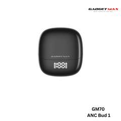 GADGET MAX - GM70 ANC BUD1 Active Noise Cancellation Bluetooth Wireless Earbuds - Black