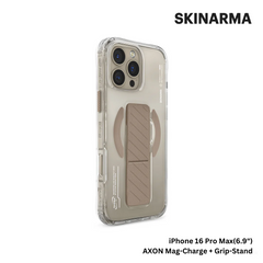 Skinarma iPhone 16 Pro Max 6.9" AXON Mag-Charge and Grip-Stand Case - Champagne