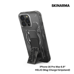 Skinarma iPhone 16 Pro Max 6.9" Helio (Mag-Charge+Gripstand) Case - Black