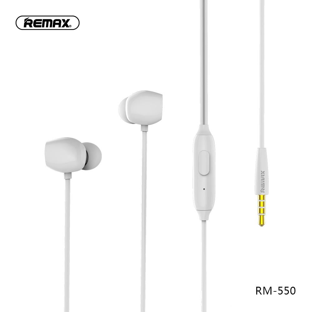 REMAX RM-550 Earphone, 3.5MM Wired Earphone ,Best wired earphone with mic ,Hifi Stereo Sound Wired Headset ,sport wired earphone ,3.5mm jack wired earphone ,3.5mm headset for mobile phone ,universal 3.5mm jack wired earphone