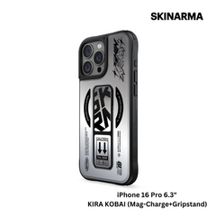 Skinarma iPhone 16 Pro 6.3" Kira Kobai (Mag-Charge+Gripstand) Case - Silver