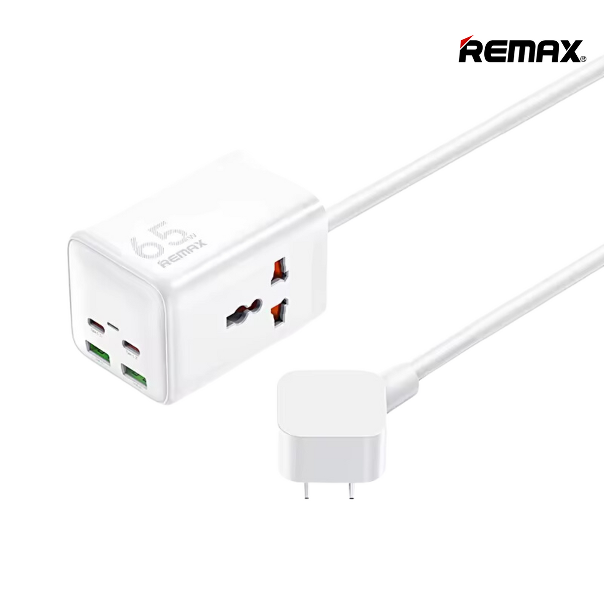 Remax RP-U157 Kiddy Series 65W Gan Power Strip (US) Dual-Port AC Socket