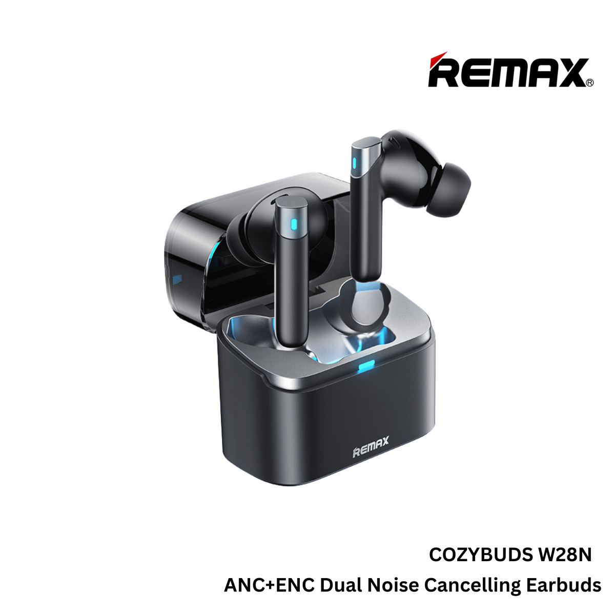 REMAX - Cozybuds W28N ANC+ENC Bluetooth Wireless Earbuds - Black