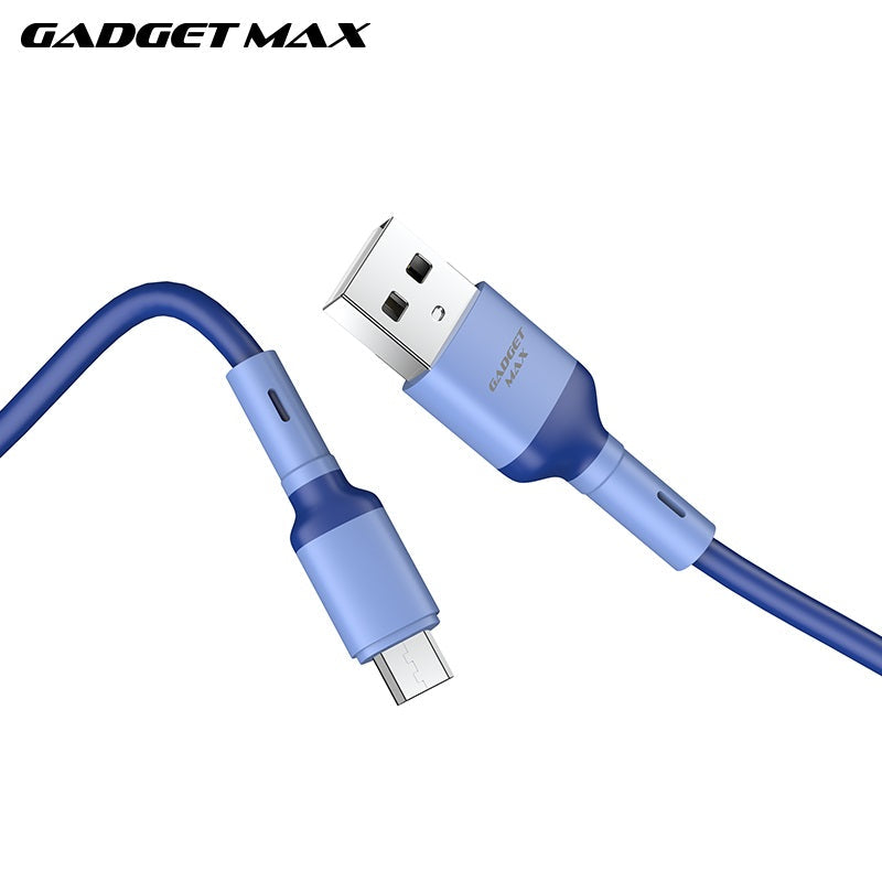 GADGET MAX GX10 MICRO 2.4A CHARGING DATA CABLE FOR MICRO (3A)(1M) - BLUE