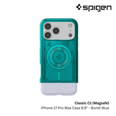 Spigen - Classic C1 Magfit Case For iPhone 17 Pro Max - Bondi Blue