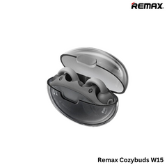 REMAX Cozybuds W15 Crystal Series Transparent Clip On True Wireless Earbuds(Black)