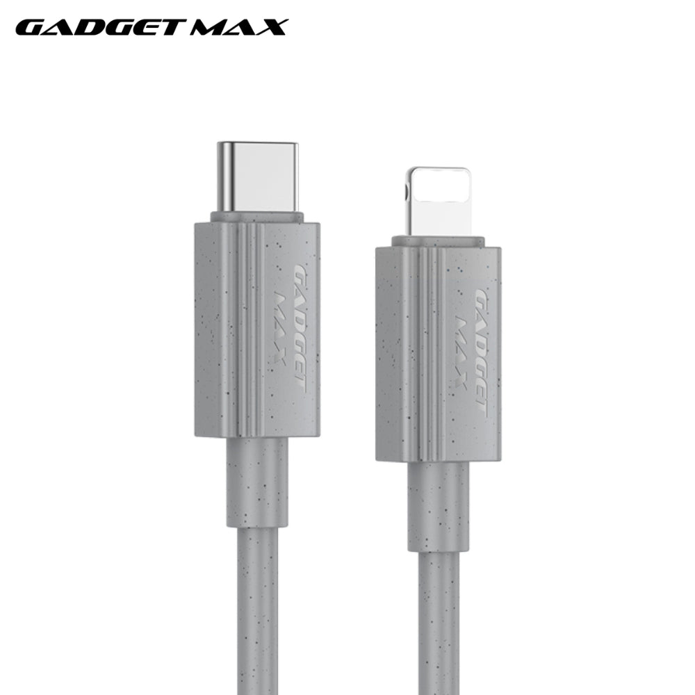 GADGET MAX - GX27 C-L TPE Series Type-C To Lightning Fast Charging Data Cable (27W) - Grey