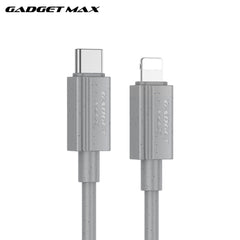 GADGET MAX - GX27 C-L TPE Series Type-C To Lightning Fast Charging Data Cable (27W) - Grey