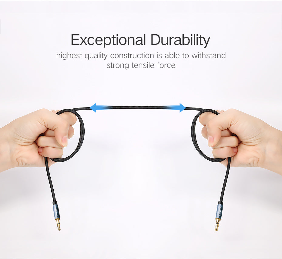 Ugreen 3.5mm Male to 3.5mm Male Gold Plated Metal Case with Braid Cable 1M