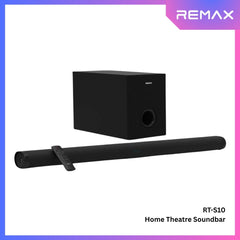 REMAX RT-S10 Home Theatre Bluetooth Soundbar With Subwoofer (140W) - Black