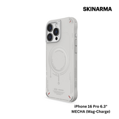 Skinarma iPhone 16 Pro 6.3" Mecha (Mag-Charge) Case - Light Grey