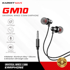GADGET MAX - GM10 3.5mm Universal Wired Earphone - Blue