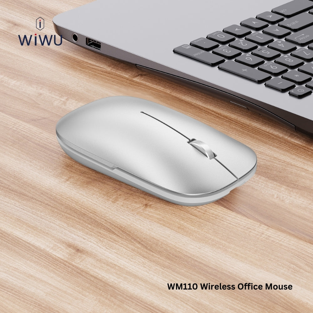 WIWU - WM110 Wireless Office Mouse (2.4G + Dual Bluetooth) - Silver
