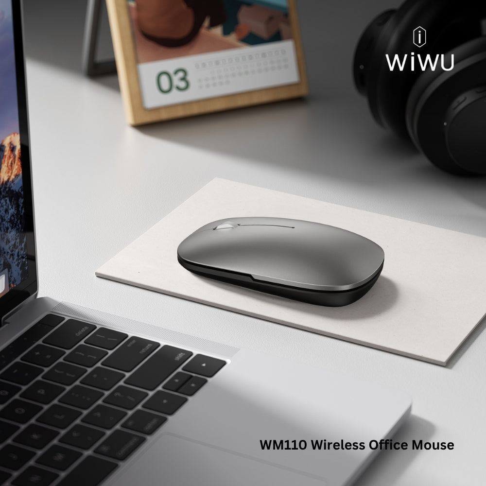 WIWU - WM110 Wireless Office Mouse (2.4G + Dual Bluetooth) - Tarnish