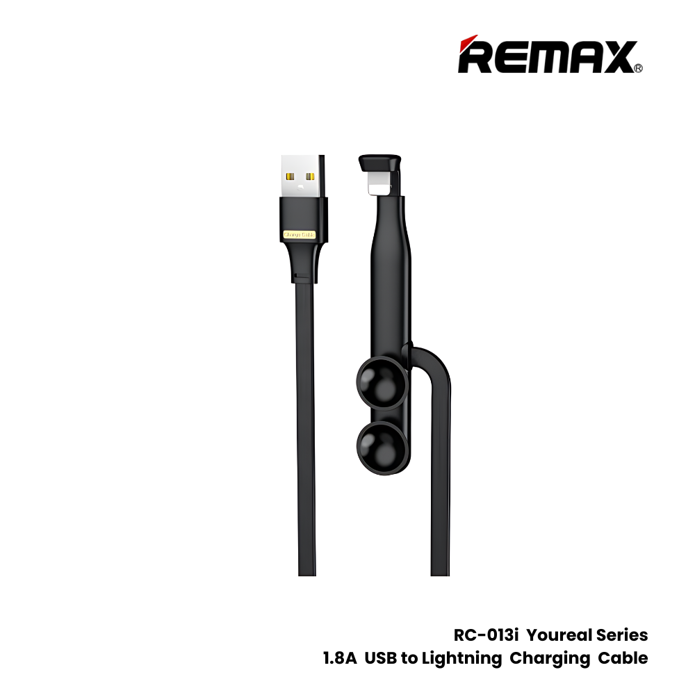 REMAX RC-013i Youreal Series 1.8A USB to Lightning Charging Cable - Black