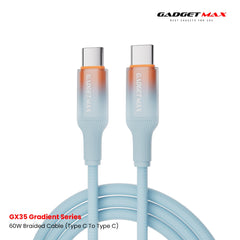 Gadget Max - GX35 C-C Gradient Series PD Fast Charging Data Cable (60W) - Blue